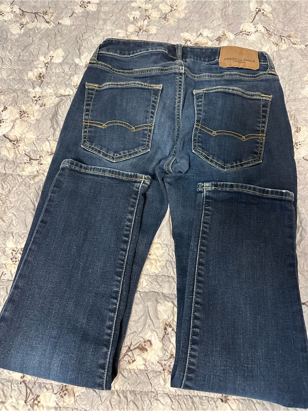American Eagle Outfitters Ladies Slim Straight extreme Blue Jeans Size 28x30